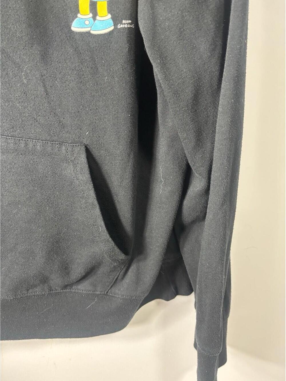 The Simpsons Kwik-E-Mart Hoodie Mens M Black Bart Simpson Slushie Matt Groening - Picture 5 of 12